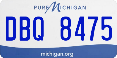 MI license plate DBQ8475