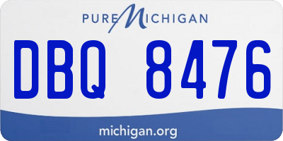 MI license plate DBQ8476