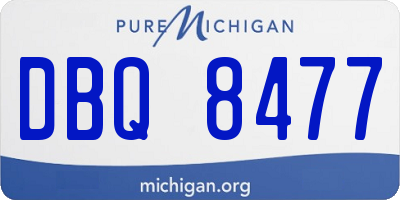 MI license plate DBQ8477