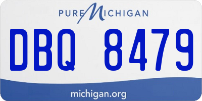 MI license plate DBQ8479
