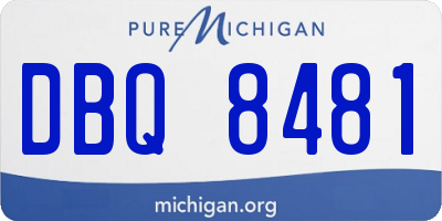 MI license plate DBQ8481