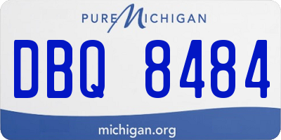 MI license plate DBQ8484