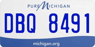 MI license plate DBQ8491