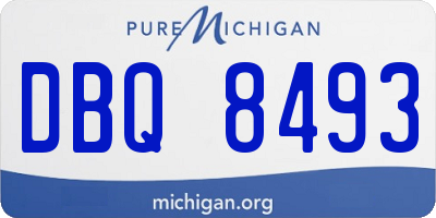 MI license plate DBQ8493