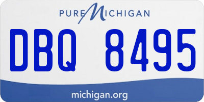 MI license plate DBQ8495