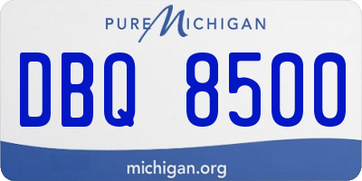MI license plate DBQ8500