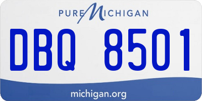 MI license plate DBQ8501
