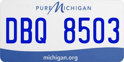 MI license plate DBQ8503