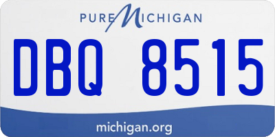 MI license plate DBQ8515