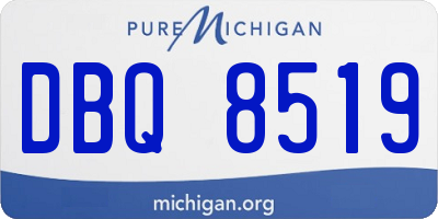 MI license plate DBQ8519