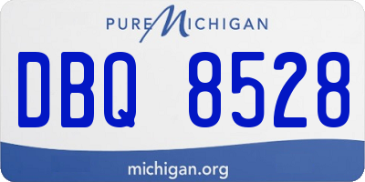 MI license plate DBQ8528