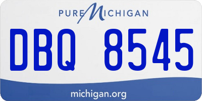 MI license plate DBQ8545