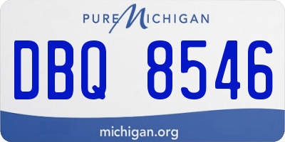 MI license plate DBQ8546