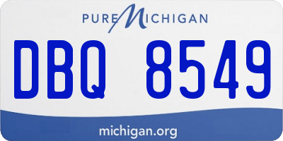 MI license plate DBQ8549