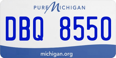 MI license plate DBQ8550