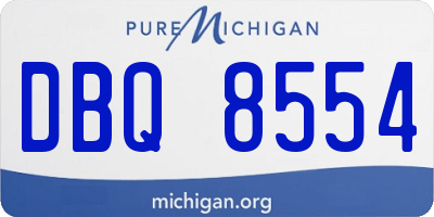 MI license plate DBQ8554