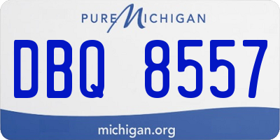 MI license plate DBQ8557