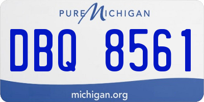 MI license plate DBQ8561