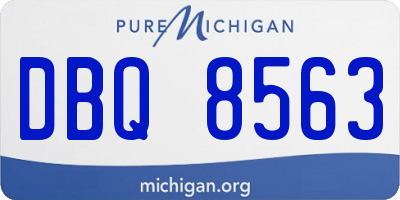 MI license plate DBQ8563