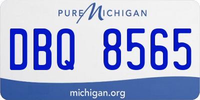 MI license plate DBQ8565