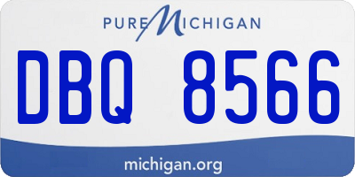 MI license plate DBQ8566