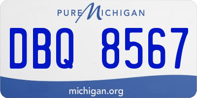 MI license plate DBQ8567