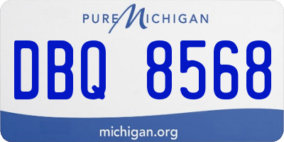 MI license plate DBQ8568