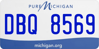 MI license plate DBQ8569