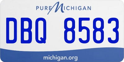 MI license plate DBQ8583