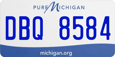 MI license plate DBQ8584