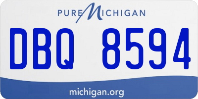 MI license plate DBQ8594