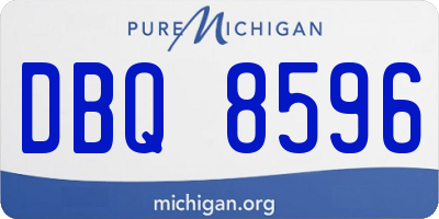 MI license plate DBQ8596