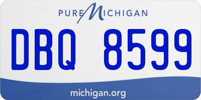 MI license plate DBQ8599