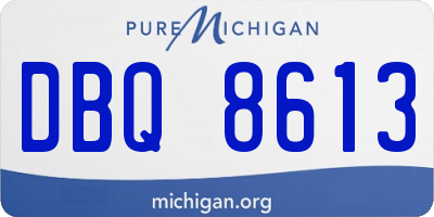 MI license plate DBQ8613