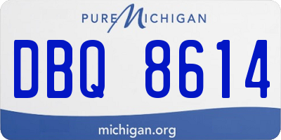 MI license plate DBQ8614