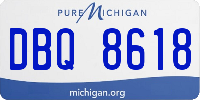MI license plate DBQ8618