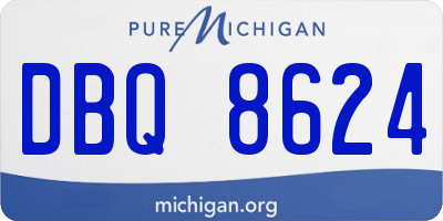 MI license plate DBQ8624