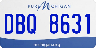 MI license plate DBQ8631