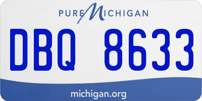 MI license plate DBQ8633
