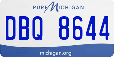MI license plate DBQ8644