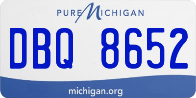 MI license plate DBQ8652