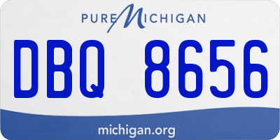 MI license plate DBQ8656