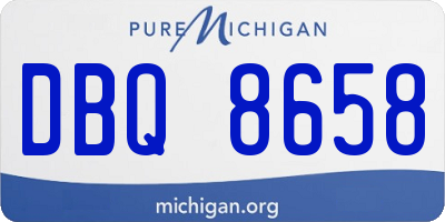 MI license plate DBQ8658
