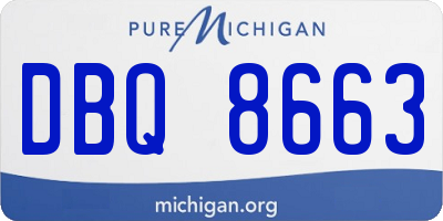 MI license plate DBQ8663