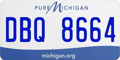 MI license plate DBQ8664