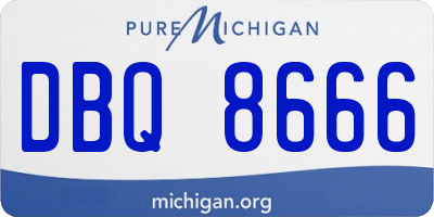 MI license plate DBQ8666