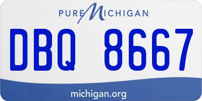 MI license plate DBQ8667