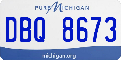 MI license plate DBQ8673