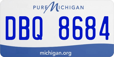 MI license plate DBQ8684