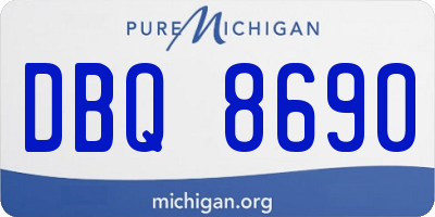 MI license plate DBQ8690
